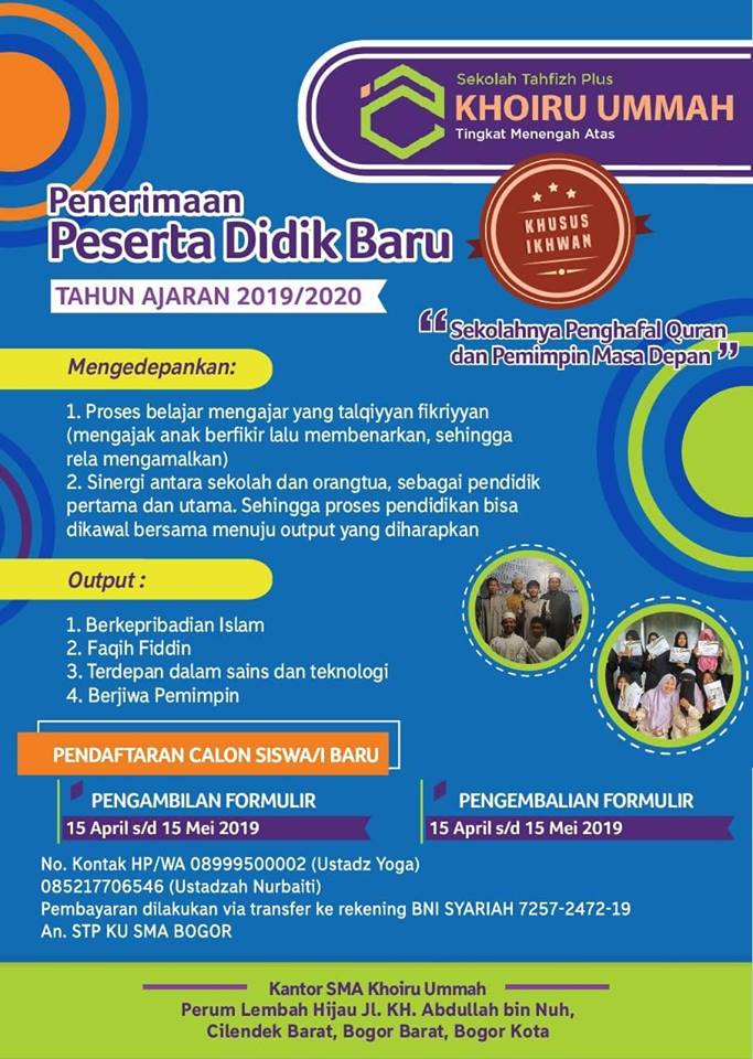 Penerimaan Murid Baru 2019 – 2020 Penerimaan Murid Baru 2019 – 2020
